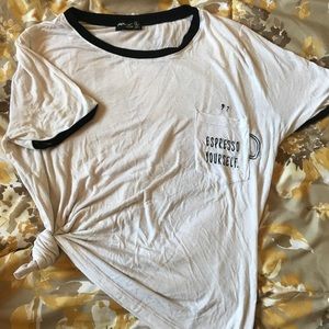 Cute coffee shirt (sorry for wrinkles LOL)